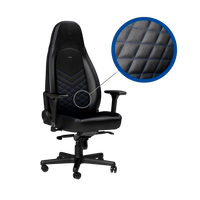 Noblechairs Icon cuero PU negro  azul  Silla