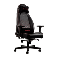 Noblechairs Icon cuero PU negro  rojo  Silla