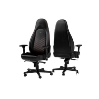 Noblechairs Icon cuero PU negro  rojo  Silla