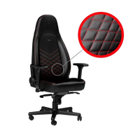 Noblechairs Icon cuero PU negro  rojo  Silla
