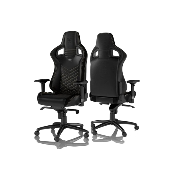 Noblechairs Epic cuero PU negro dorado Silla Noblechairs Epic cuero PU negro dorado Silla