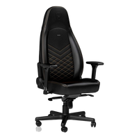 Noblechairs Icon cuero PU negro  dorado  Silla