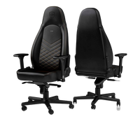 Noblechairs Icon cuero PU negro  dorado  Silla