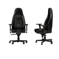 Noblechairs Icon cuero PU negro  dorado  Silla