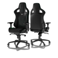 Noblechairs Epic cuero PU negro  verde  Silla