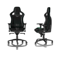 Noblechairs Epic cuero PU negro  verde  Silla