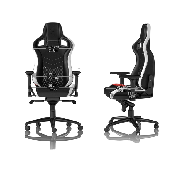 Noblechairs Epic cuero negro blanco rojo Silla Noblechairs Epic cuero negro blanco rojo Silla