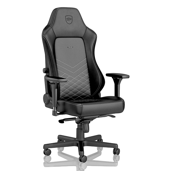 Noblechairs Hero cuero PU negro blanco Silla Noblechairs Hero cuero PU negro blanco Silla