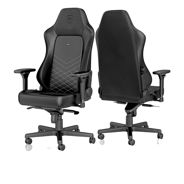 Noblechairs Hero cuero PU negro blanco Silla Noblechairs Hero cuero PU negro blanco Silla