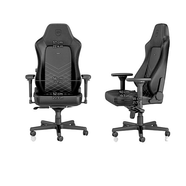 Noblechairs Hero cuero PU negro blanco Silla Noblechairs Hero cuero PU negro blanco Silla