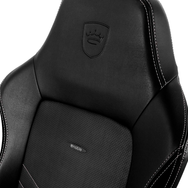 Noblechairs Hero cuero PU negro blanco Silla Noblechairs Hero cuero PU negro blanco Silla