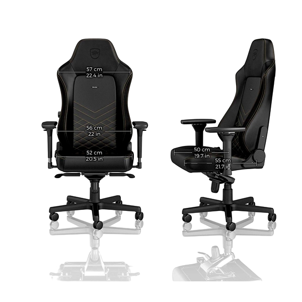 Noblechairs Hero cuero PU negro dorado  Silla Noblechairs Hero cuero PU negro dorado  Silla