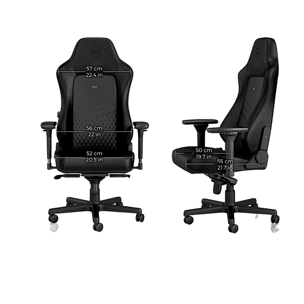 Noblechairs Hero cuero negro Silla Noblechairs Hero cuero negro Silla