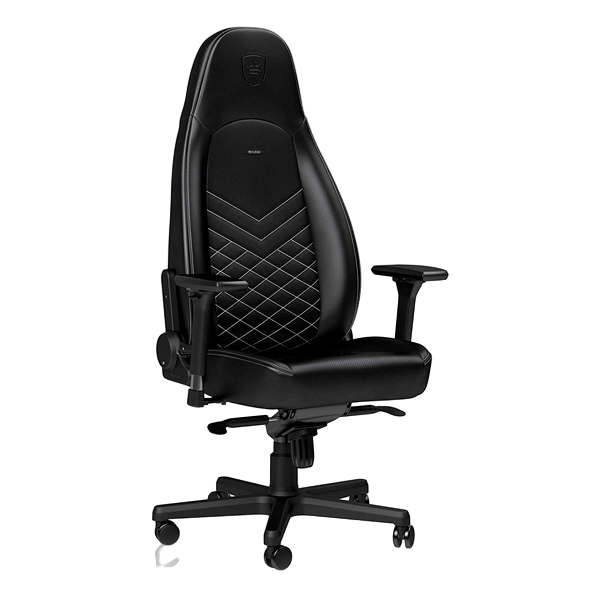 Noblechairs Icon cuero PU negro  blanco  Silla Noblechairs Icon cuero PU negro  blanco  Silla