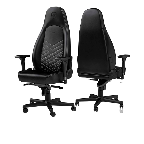 Noblechairs Icon cuero PU negro  blanco  Silla Noblechairs Icon cuero PU negro  blanco  Silla