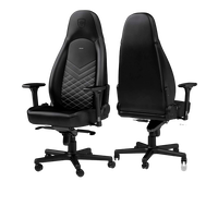 Noblechairs Icon cuero PU negro blanco Silla Noblechairs Icon cuero PU negro blanco Silla