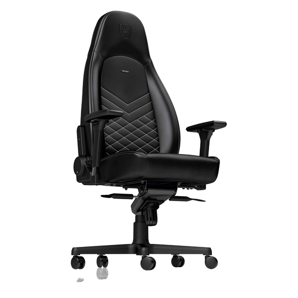 Noblechairs Icon cuero PU negro  blanco  Silla Noblechairs Icon cuero PU negro  blanco  Silla