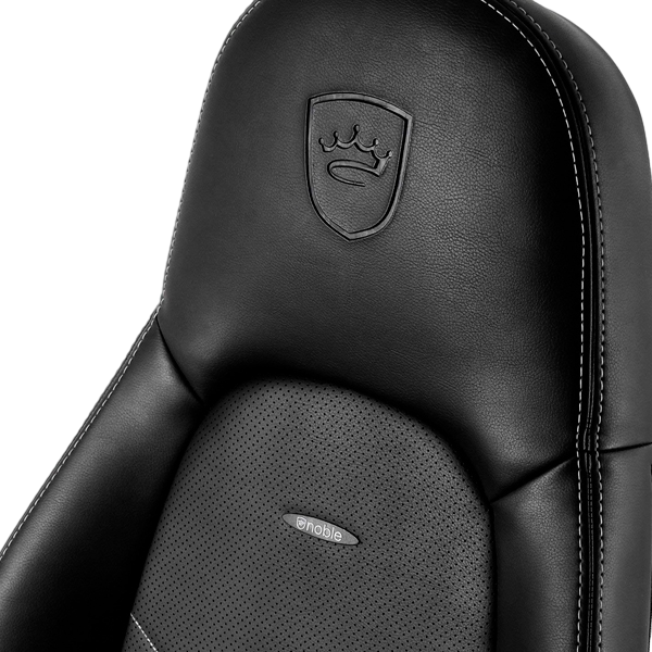 Noblechairs Icon cuero PU negro  blanco  Silla Noblechairs Icon cuero PU negro  blanco  Silla