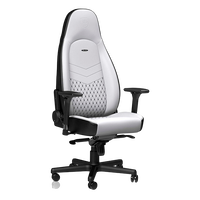 Noblechairs Icon cuero PU blanco  negro  Silla