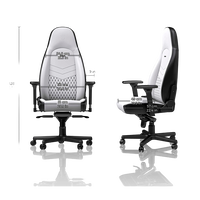 Noblechairs Icon cuero PU blanco  negro  Silla