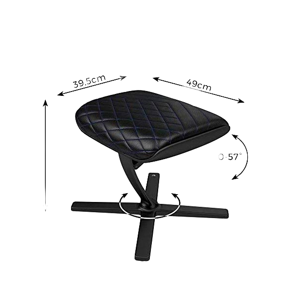 Noblechairs cuero PU negro  azul  Reposapiés Noblechairs cuero PU negro  azul  Reposapiés