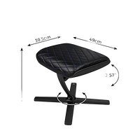 Noblechairs cuero PU negro azul Reposapiés Noblechairs cuero PU negro azul Reposapiés