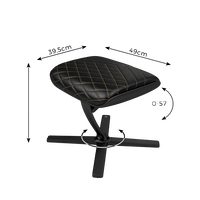 Noblechairs cuero PU negro dorado Reposapiés Noblechairs cuero PU negro dorado Reposapiés