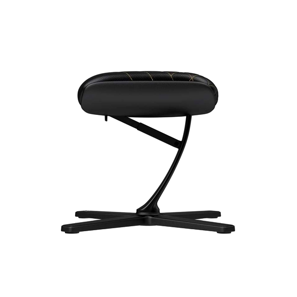 Noblechairs cuero PU negro  dorado  Reposapiés Noblechairs cuero PU negro  dorado  Reposapiés