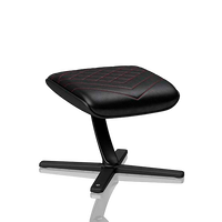 Noblechairs cuero PU negro  rojo Reposapiés
