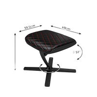 Noblechairs cuero PU negro  rojo Reposapiés