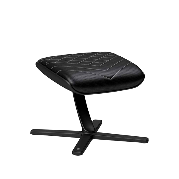 Noblechairs cuero PU negro  blanco  Reposapiés Noblechairs cuero PU negro  blanco  Reposapiés
