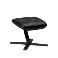 Noblechairs cuero PU negro blanco Reposapiés Noblechairs cuero PU negro blanco Reposapiés