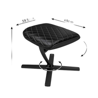 Noblechairs cuero PU negro blanco Reposapiés Noblechairs cuero PU negro blanco Reposapiés