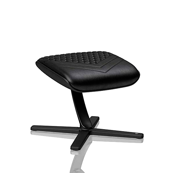 Noblechairs cuero negro  Reposapiés Noblechairs cuero negro  Reposapiés