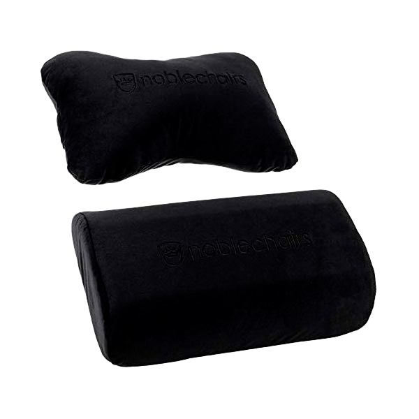 Noblechair set lumbar y cervical negro Cojin Noblechair set lumbar y cervical negro Cojin