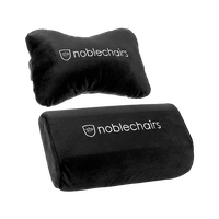Noblechair set lumbar y cervical negro blanco Cojin Noblechair set lumbar y cervical negro blanco Cojin