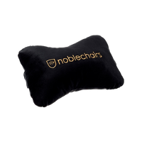 Noblechair set lumbar y cervical negro  dorado  Cojin