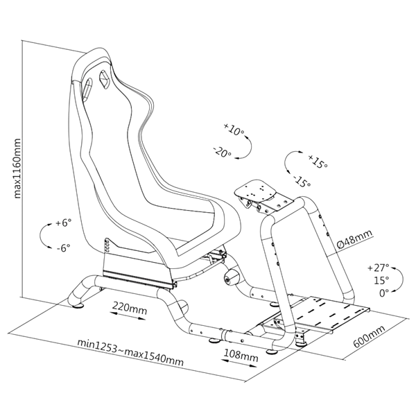 OPLITE GTR Elite Racing Cockpit Yellow Silla OPLITE GTR Elite Racing Cockpit Yellow Silla