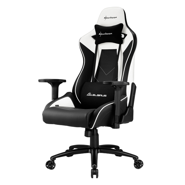 Sharkoon Elbrus 3 Black  White  Silla Sharkoon Elbrus 3 Black  White  Silla