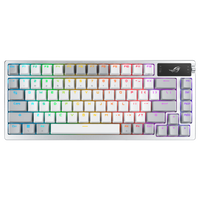 ASUS ROG Azoth Moonlight White 75% Teclado mecánico Inalámbrico Switches ROG NX Snow Hot-swappable Pantalla OLED Gasket Mount PBT Double-Shot