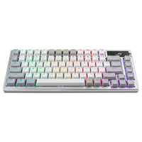 ASUS ROG Azoth Moonlight White 75 Teclado mecánico Inalámbrico Switches ROG NX Snow Hotswappable Pantalla OLED Gasket Mount PBT DoubleShot