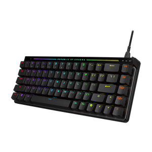 ASUS ROG Falchion Ace HFX Mini 65 Teclado mecánico gaming Switches magnéticos ROG HFX ajustable Rapid Trigger Panel táctil Keycaps PBT DoubleShot ASUS ROG Falchion Ace HFX Mini 65 Teclado mecánico gaming Switches magnéticos ROG HFX ajustable Rapid Trigger Panel táctil Keycaps PBT DoubleShot
