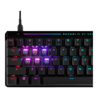 ASUS ROG Falchion Ace HFX Mini 65 Teclado mecánico gaming Switches magnéticos ROG HFX ajustable Rapid Trigger Panel táctil Keycaps PBT DoubleShot