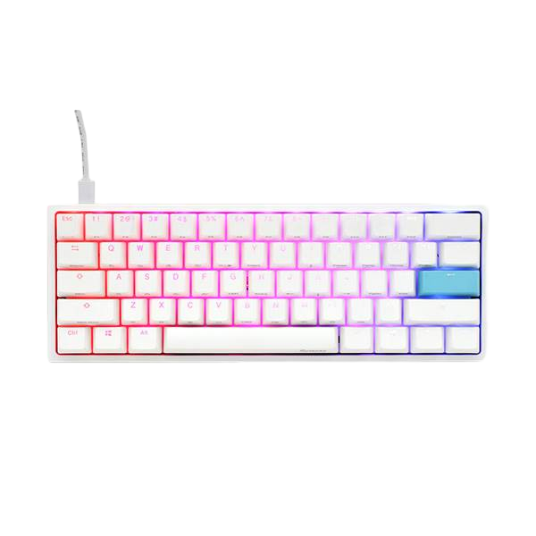 Ducky ONE 2 PRO Classic Mini 60 Pure White  Kailh Brown RGB PBT  Teclado Ducky ONE 2 PRO Classic Mini 60 Pure White  Kailh Brown RGB PBT  Teclado