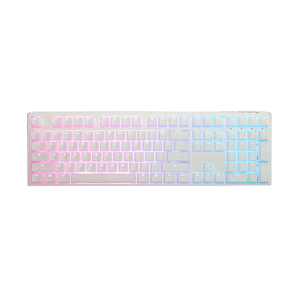 Ducky ONE 3 Classic FullSize Pure White Hotswappable MXBlue RGB PBT  Teclado Ducky ONE 3 Classic FullSize Pure White Hotswappable MXBlue RGB PBT  Teclado