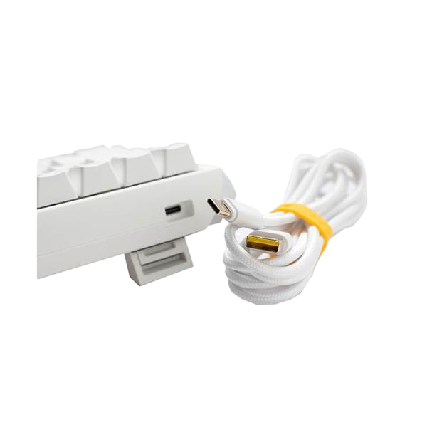 Ducky ONE 3 Classic Mini 60 Pure White Hotswappable MXBlue RGB PBT  Teclado Ducky ONE 3 Classic Mini 60 Pure White Hotswappable MXBlue RGB PBT  Teclado