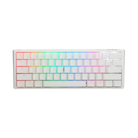 Ducky ONE 3 Classic Mini 60 Pure White Hotswappable MXSilent Red RGB PBT  Teclado