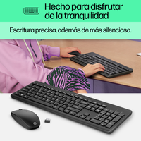HP 230  Teclado y Ratón Inalámbrico Silencioso Negro