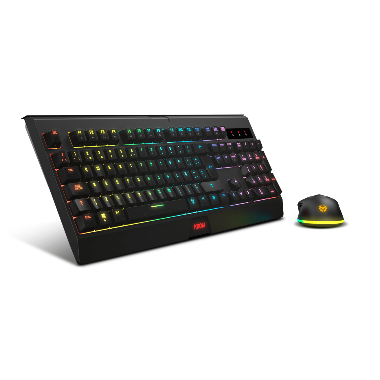 KROM KABALA Kit Teclado y Ratón Wireless RGB