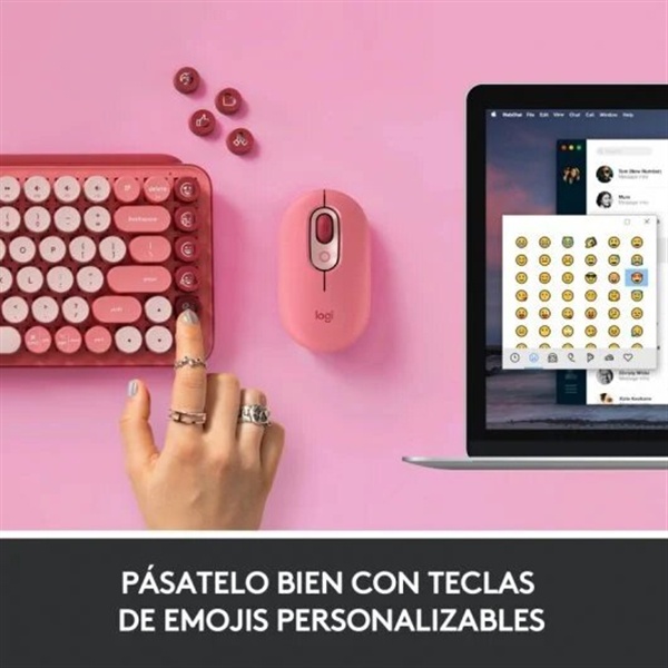 Logitech POP Keys Mecánico Inalámbrico Heartbreaker  Teclado Logitech POP Keys Mecánico Inalámbrico Heartbreaker  Teclado